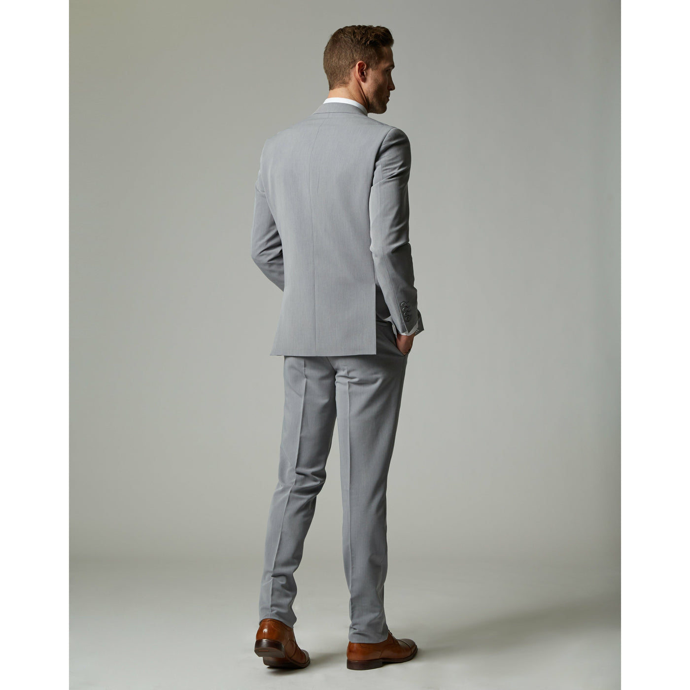 Traje gris claro Tempo Stretch de corte slim de 1 pantalón