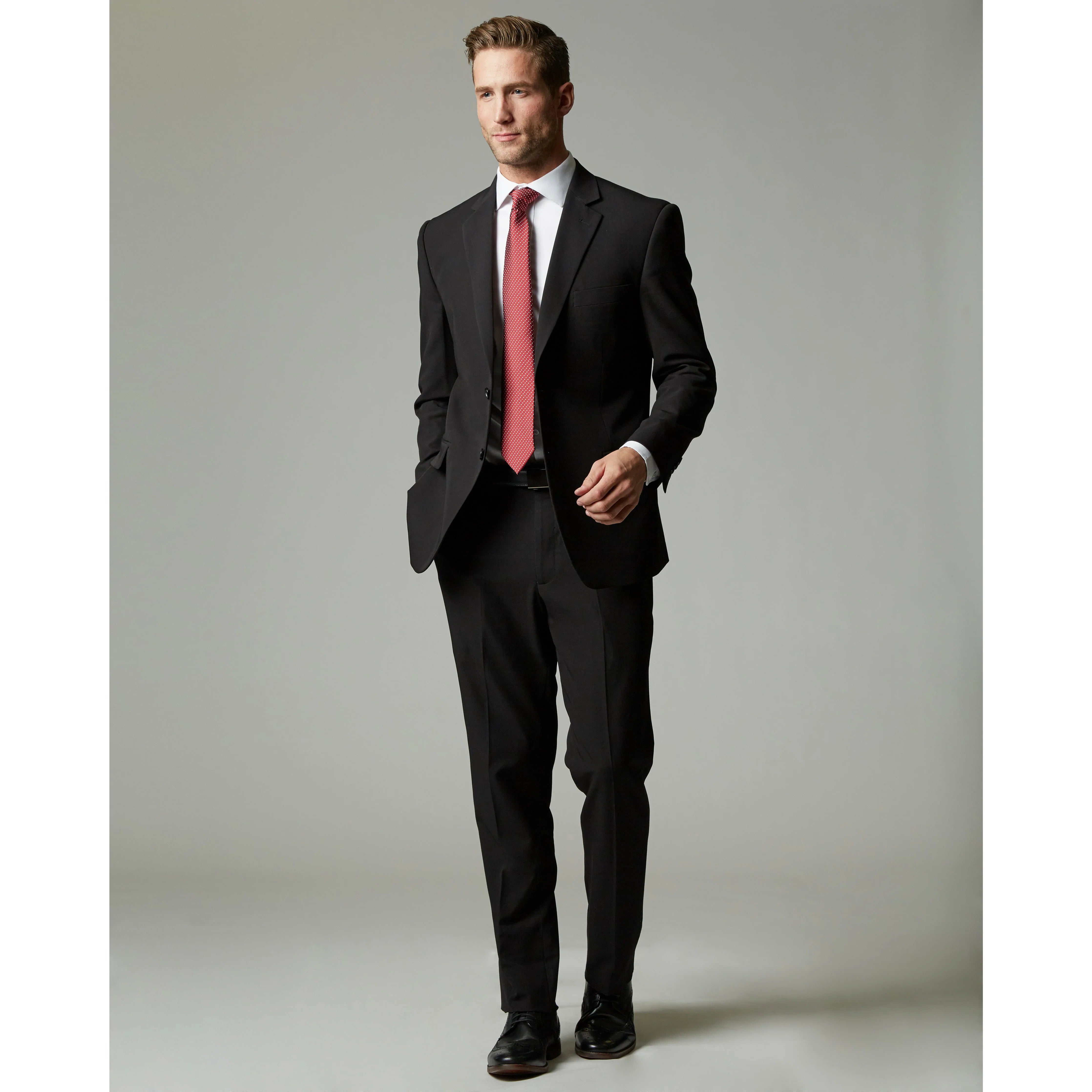 Negro - Traje elástico de corte slim Tempo de 1 pantalón