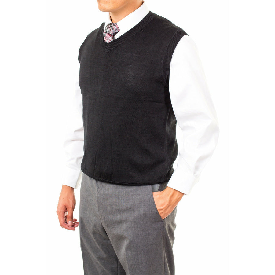 V-Neck Missionary Sweater Vest Black by CTR Clothing - The Kater Shop - 1